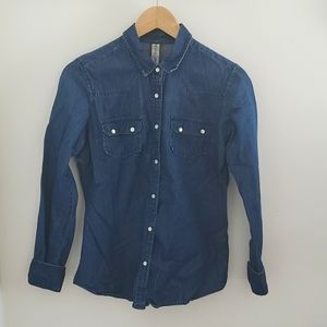 Button down chambray top